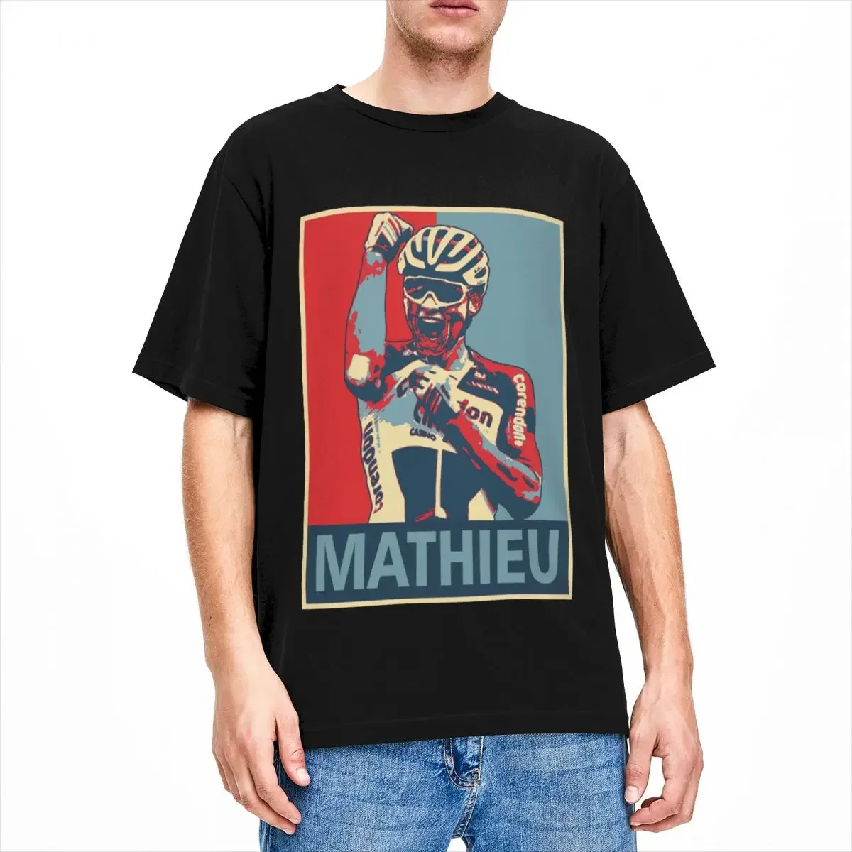 

Dutch Cyclist Mathieu Van Der Poel Merch T-Shirt for Men Women MVDP Cycling Vintage Cotton T Shirt Plus Size Clothing