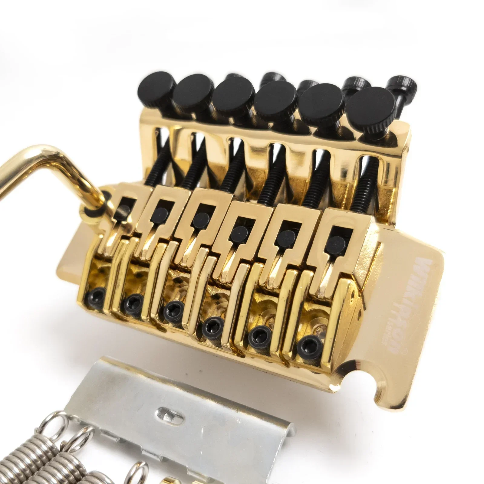 

Yue Yun Music Store-Discount Hot Sale-WODL1 Gold Double Lock Tremolo Bridge for 6 String Electric Guitar 42mm R2 Accessory