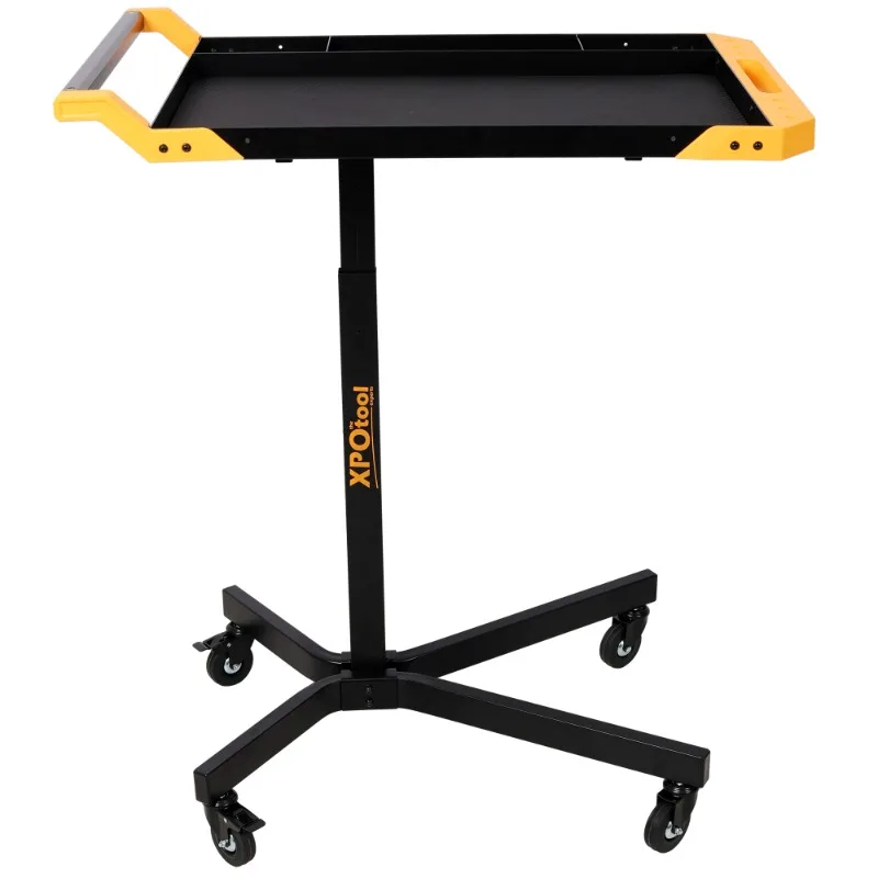 Height-Adjustable Mobile Workbench Rolling Tool Tray Table Portable Workstation for Repair Shop Heavy Duty Rolling Work Table