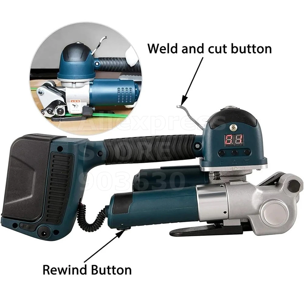Outil de cerclage de batterie portatif PP PET, Machine de cerclage de ceinture en plastique, Machine de cerclage d'emballage, combine la sangle de tension DD19A
