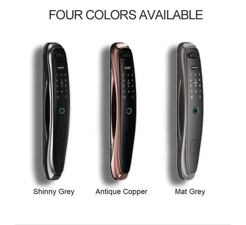 004 Automatic Smart Cylinder Lock Camera Tuya App Wifi Smart Fingerprint Password Door Lock Smart Door Lock