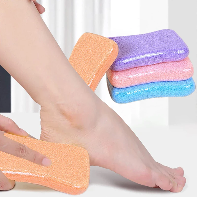 Exfoliate Feet Pedicure Handle Pumice Stone Scraper Foot File Dead Hard Rough Dry Skin Scrub Callus Remover Manual Cracked Heels