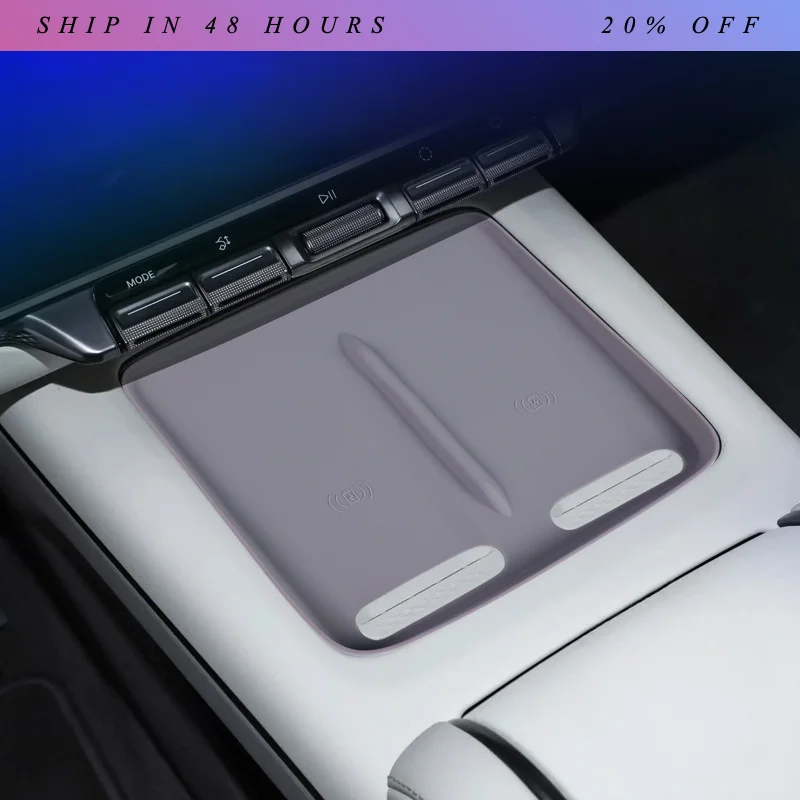 IOSN Suitable for ZEEKR 7X Silicone Wireless Charging Pad Original Car Color Car Decoration Waterproof Protection Interior Acces