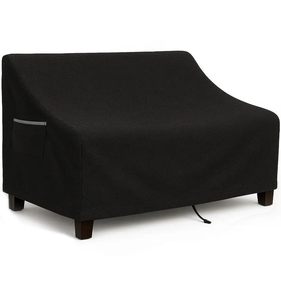 

Чехол для дивана, водонепроницаемый чехол для садовой мебели 78.7W x 38.2D x 35H дюймов, сверхпрочная ткань Оксфорд 600D, черный цвет