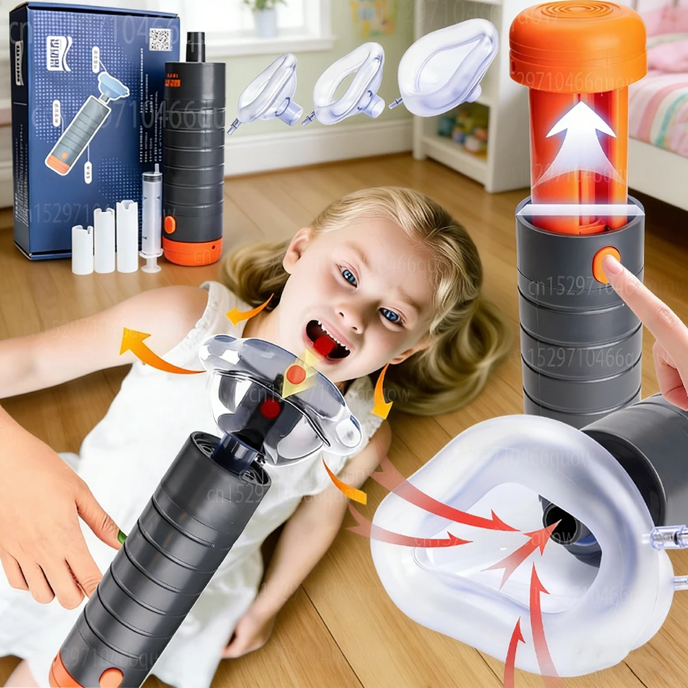 Portable Anti Choking Device Strong Suction Home Emergency Kit First Aid Airway Assist Device Heimlich Maneuver Device