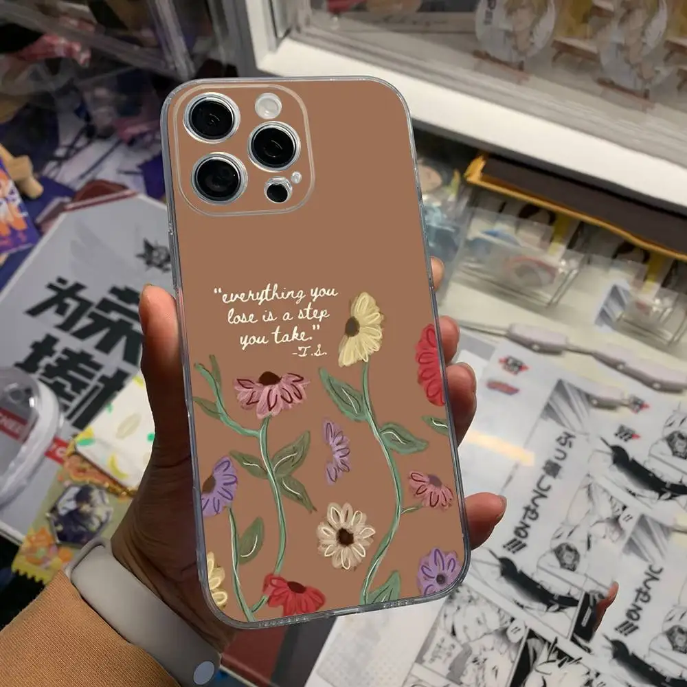 Aesthetic Taylor Song Lyrics Clear Silicone Soft TPU Phone Case For iphone 17 16 15 14 Plus 13 12 Mini 11 Pro Max Shell Capa view 4