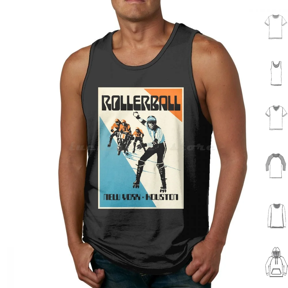 Rollerball-New York / Houston Tank Tops Print Cotton Roller Ball New York Houston Sport Motorbike Roller Science Fiction