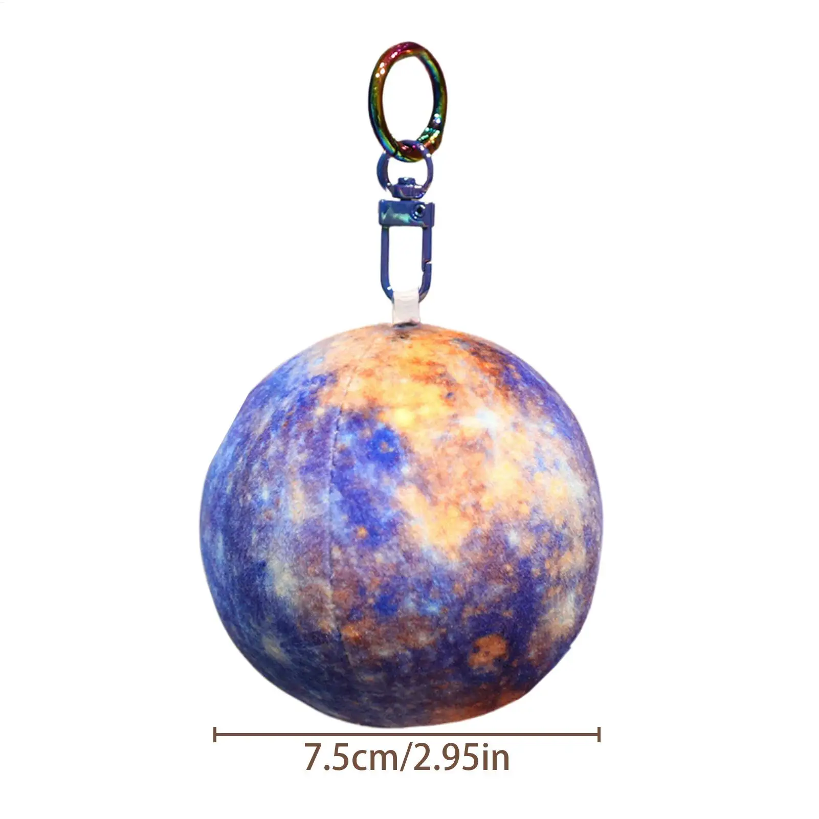 Planet Toys-muñeco de peluche suave y colgante de 2,95 pulgadas, adornos de planetas para bolso, monedero, joyería, billetera, mochila, mujeres y hombres