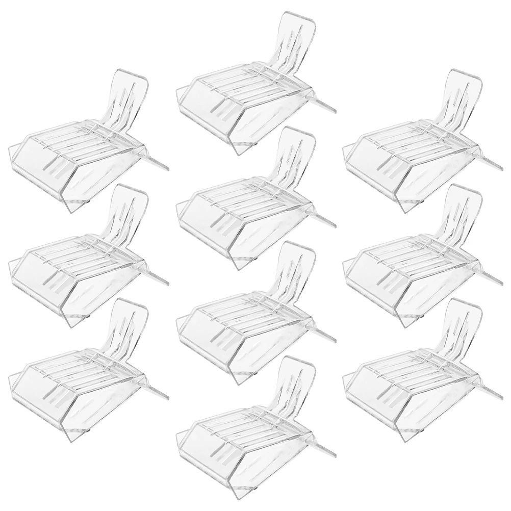 

10 Pcs Cage Breeding Catcher Clips Cell Cups Package Beekeeping Tools Clamps Beehive Frame Holder Plastic Cages