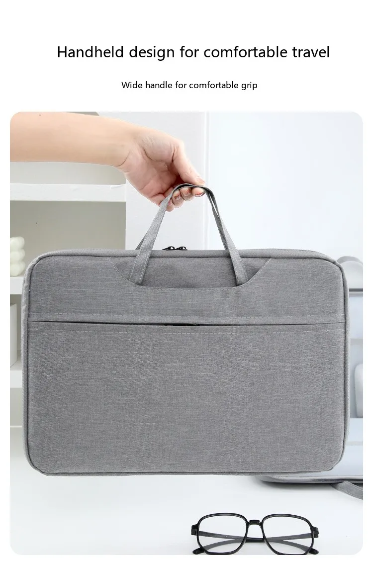 Professionelle Laptop-Aktentasche 11,6-15,6 Zoll Oxford Wasserdichte Handtasche für Geschäftsreisen – Detail 6