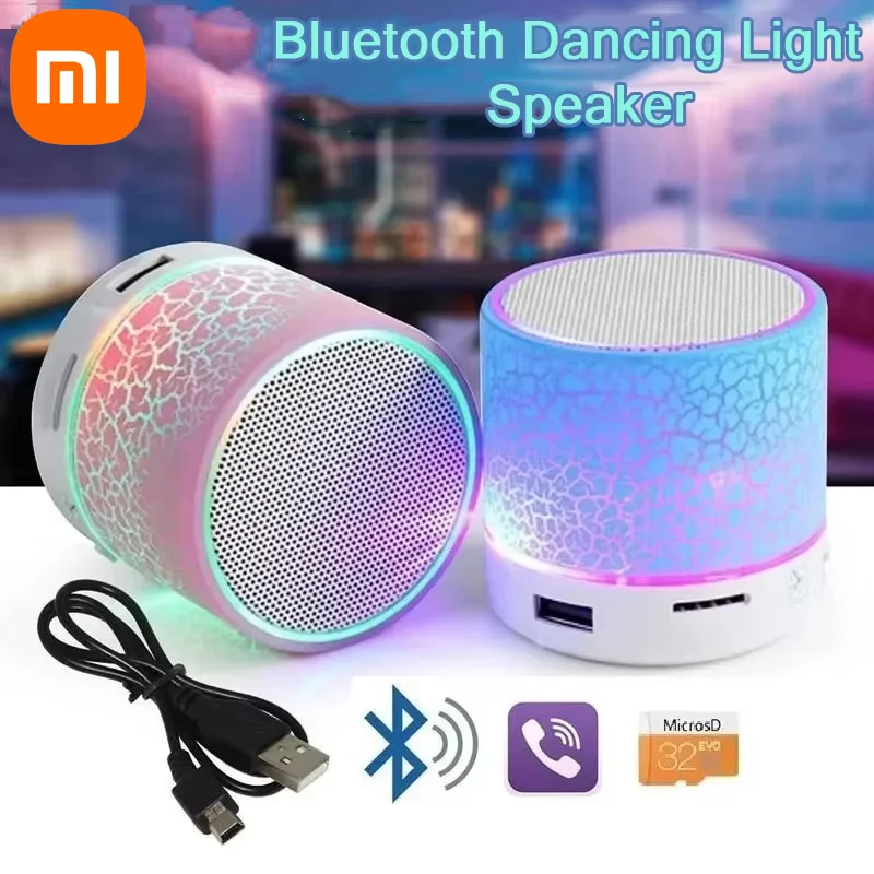 Xiaomi Bluetooth Mini Speaker Wireless Speaker Colorful LED TF Card USB Subwoofer Portable MP3 Music Sound Column For PC Phone