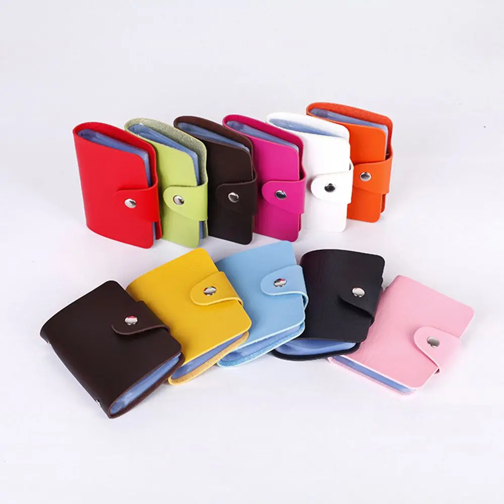 24 Card Slots Double Side Plastic Card Holder Small Size Business Card Holder Credit Card Bag