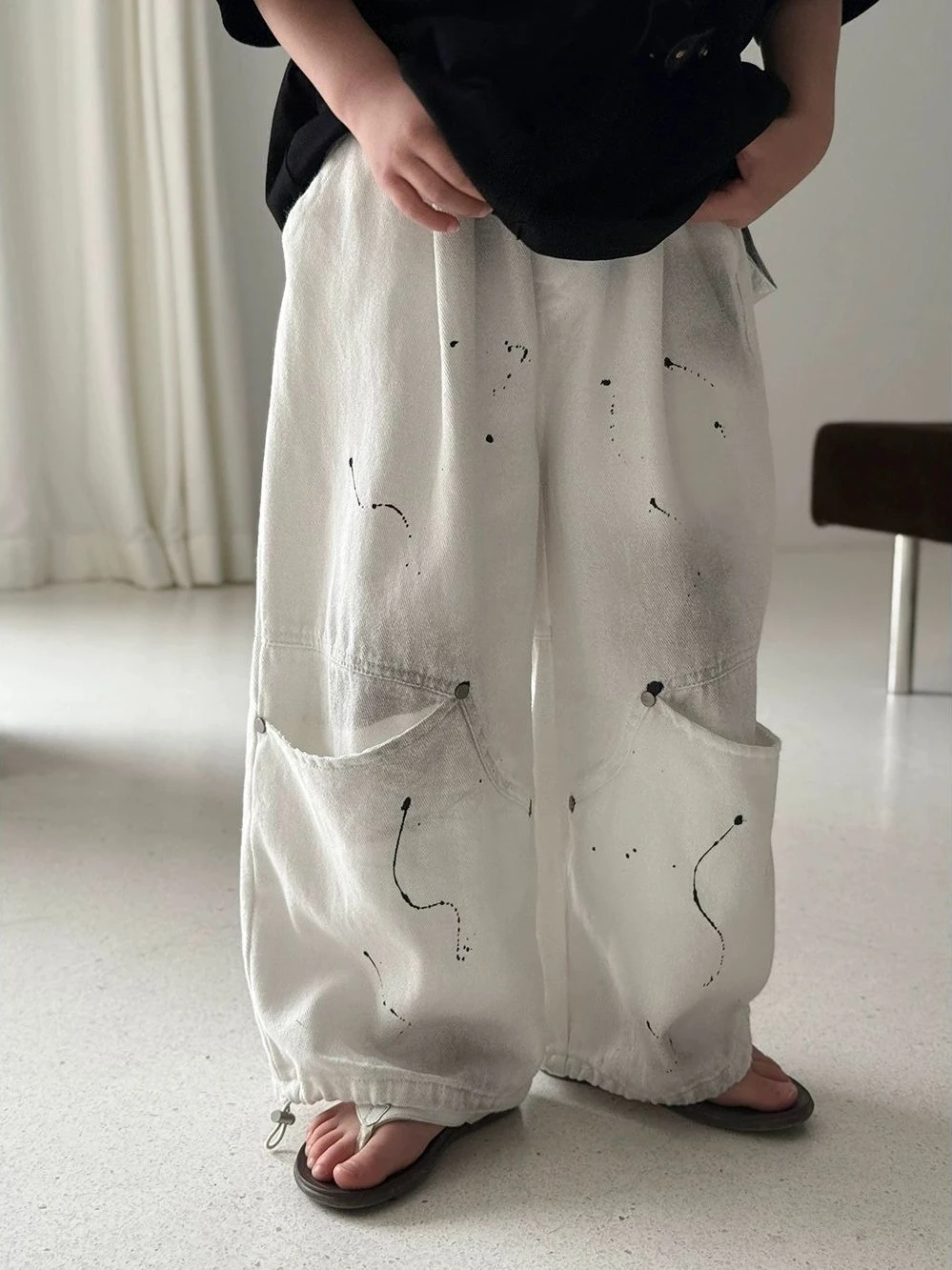 Boys Anti-Mosquito Lightweight Cargo Pants New Arrival Fashion Design Spray Paint Pattern Trendy