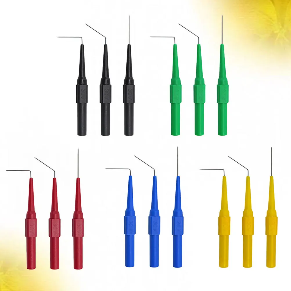 15 قطعة اختبار صيانة السيارات مجسات فائقة الدقة 0.7 مللي متر دائم ثقب سلك التحقيق اللون مشفرة أدوات تشخيص السيارات السيارات #2