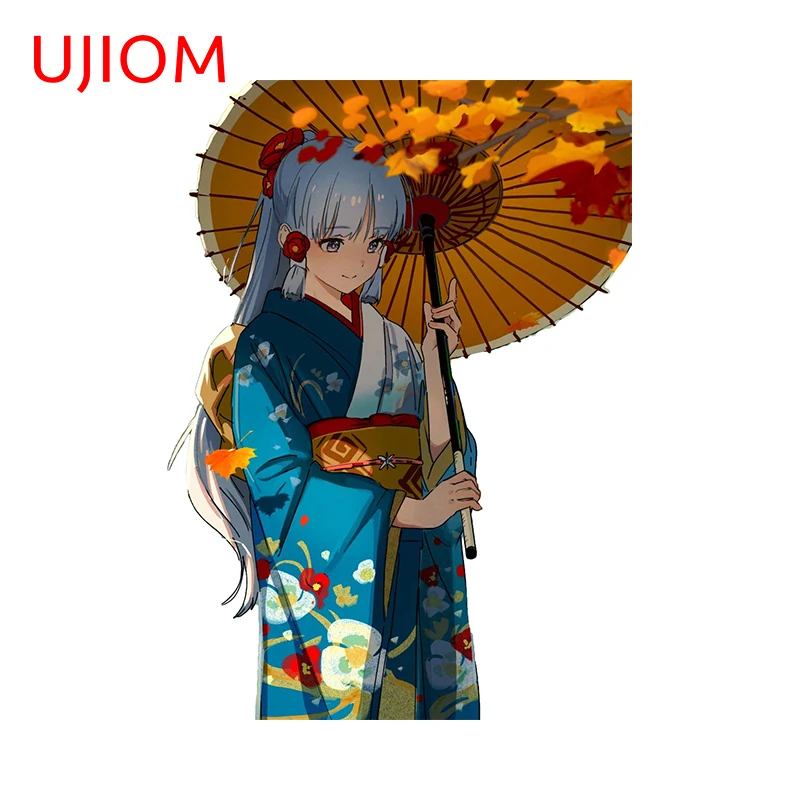 UJIOM 13cm X 9.4cm Genshin Impact Ayaka Kamisato Nice Wall Sticker Cute Game Room Decor Decal Amusing Furniture Computer Murals