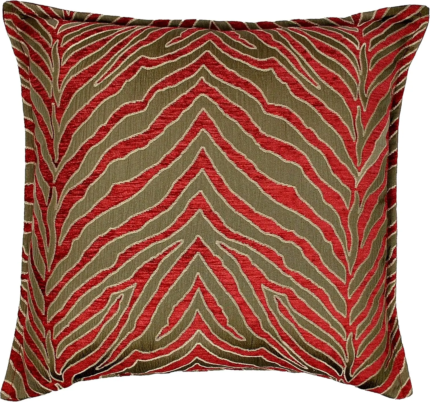 

Red 22-inch Decorative Pillow Tan Animal Traditional Polyester One Textured