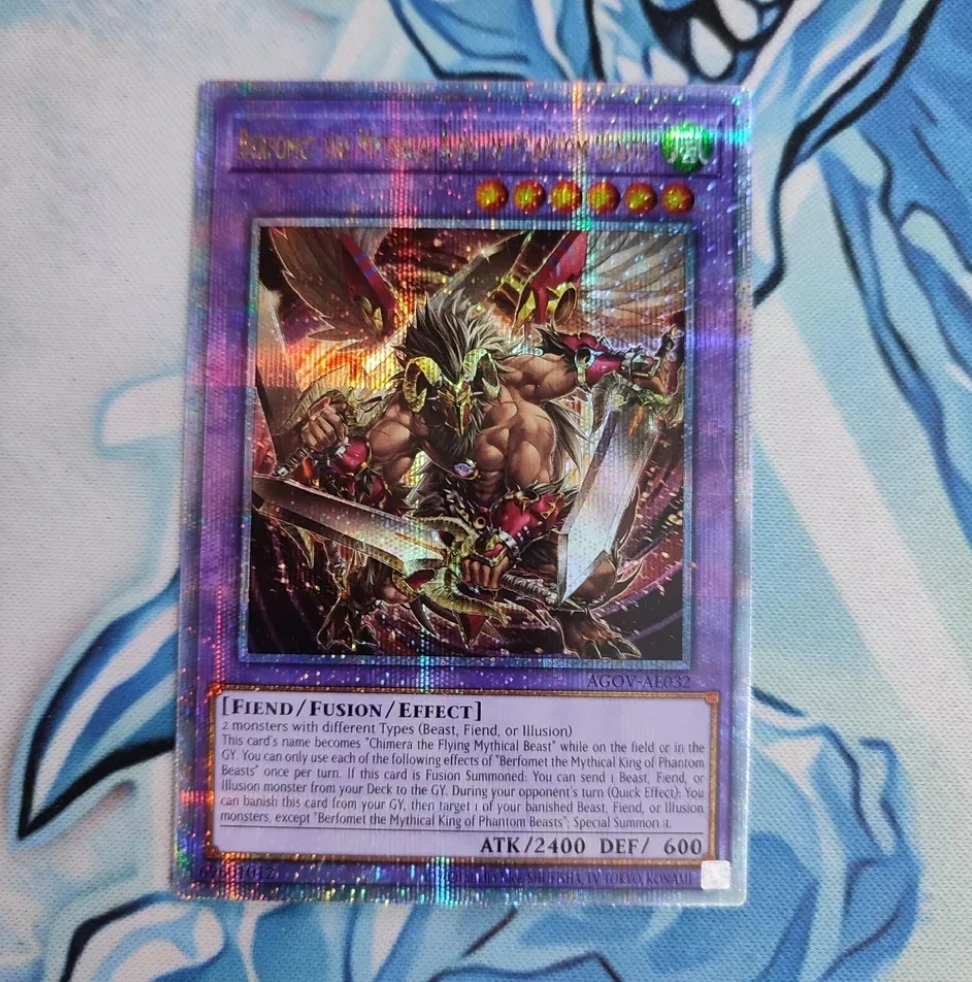 

Yugioh KONAMI AGOV-AE032 Berfomet the Mythical King of Phantom Beasts 25th Quarter Century Secret Asian English Mint Card