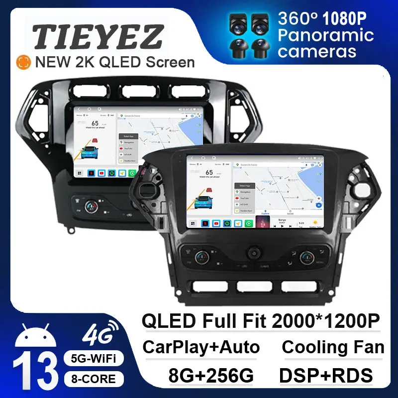 

Android 13 For Ford Mondeo 2007-2010 NO DVD 2 Din Multimedia Video Player Navigation GPS Car Radio Octa-Core 4G WIFI AutoRadio