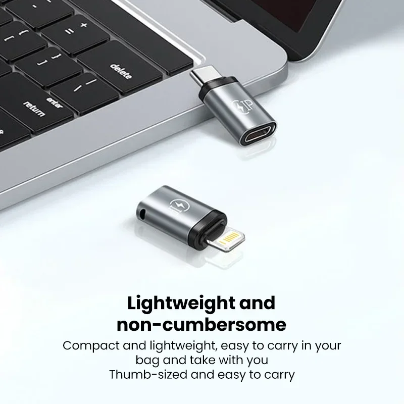 USB 케이블 변환기 - 아이폰 15/14/13 프로 맥스, 화웨이, 샤오미, 삼성용 라이트닝에서 USB-C 20W 어댑터로