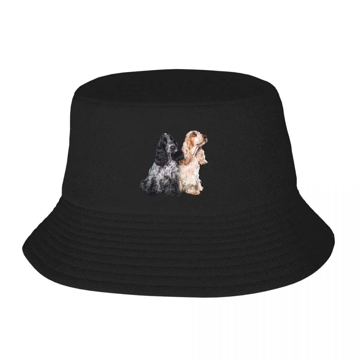 Cocker Spaniel Blue Roan Orange  Cute Puppy Dogs Bucket Hat Visor Sun  For Children summer hat sun Men s Women's