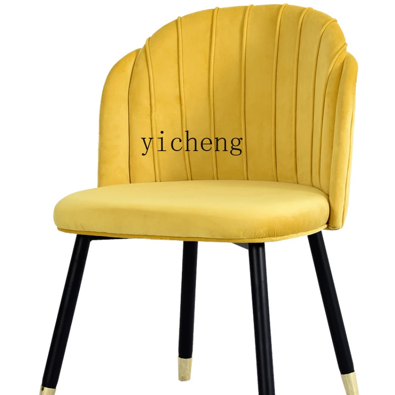 

zlLight Luxury Nordic Dining Chair Post-Modern Simple Backrest Solid Wood Dining Chair I Net Red Chair Personality Dining Chair