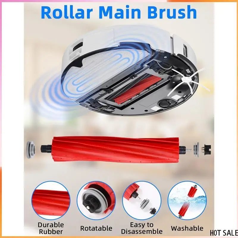 

Аксессуары A24R для пылесоса Roborock Q7/Q7+/Q7 Max/Q7 Max+, основные боковые щетки HEPA-фильтры, тканевые мешки для пыли