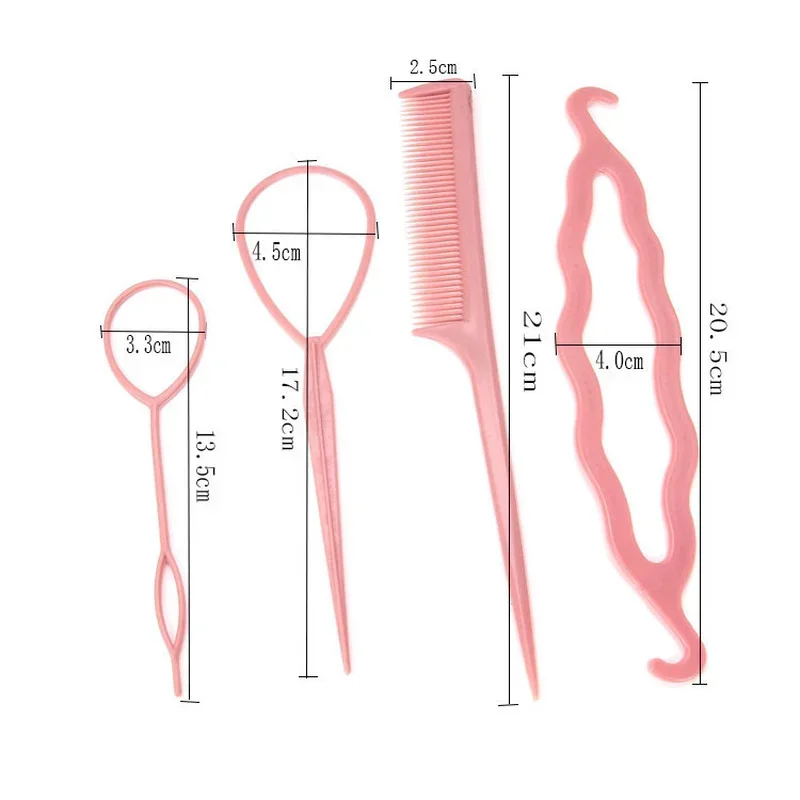 4Pcs Hair Braiding Tools for Girls, Magic Styling Accessories