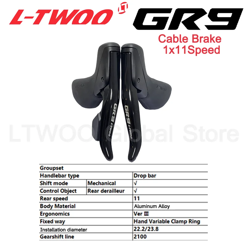 LTWOO GR9 Mechanische Brems-/Kabelbremse 1x11-Gang, 11s Rennrad-Schaltgruppe, R/L Schalthebel + Schaltwerk, Gravelbikes, Aluminiumlegierung – Detail 6
