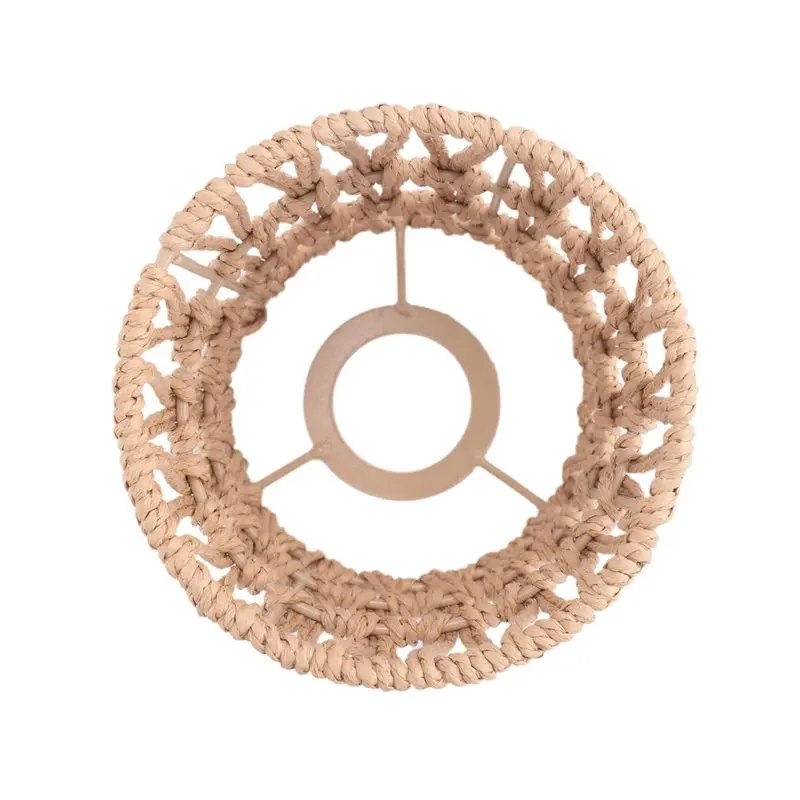 EYFL-4Pack Rattan Lamp Shade,5.9 X 5 Inch Handwoven Lamp Shades Replacement For Floor Lamps, Pendant Light