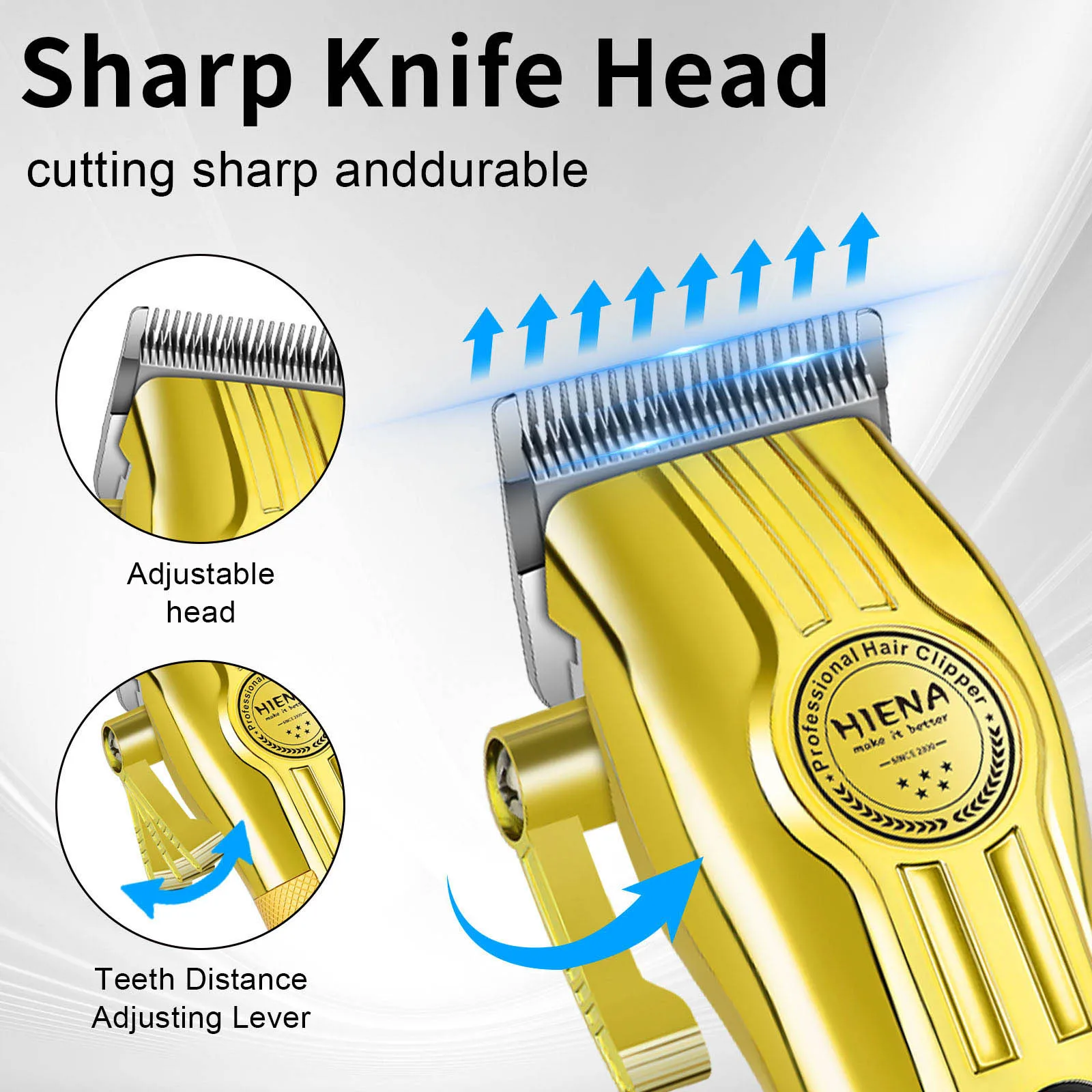 جديد اللاسلكي الشعر المتقلب المهنية مقص الشعر الكهربائية مجموعة عالية الطاقة صالون حلاقة تصفيف الشعر آلة قطع الشعر HYN-253