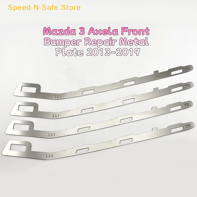 Front Bumper Repair Metal Plate 2Pcs for Mazda 3 Axela 2013 2014 2015 2016 2017 2018 2019 Buckle Bracket Vehicle Upgrade