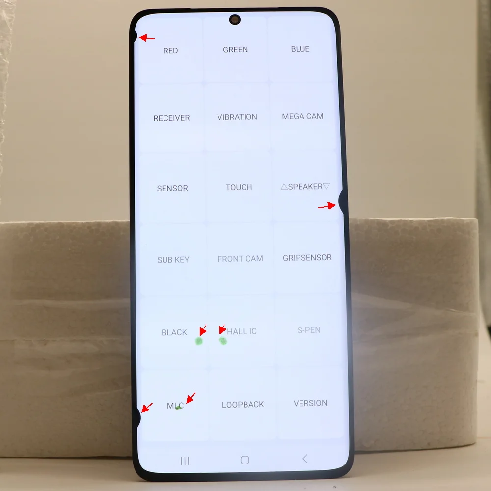 Z defektami Wyświetlacz AMOLED Ekran dotykowy Digitizer Zamiennik dla Sansung Galaxy S21 Ultra 5G G998B G998U G9980