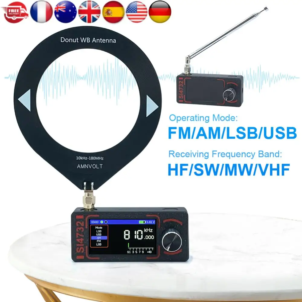 

Мини-радиоприемник SI4732 DSP с полным диапазоном частот, антенной, поддержкой LSB, USB, AM, FM, карманный радиоприемник, подарок для пожилых людей