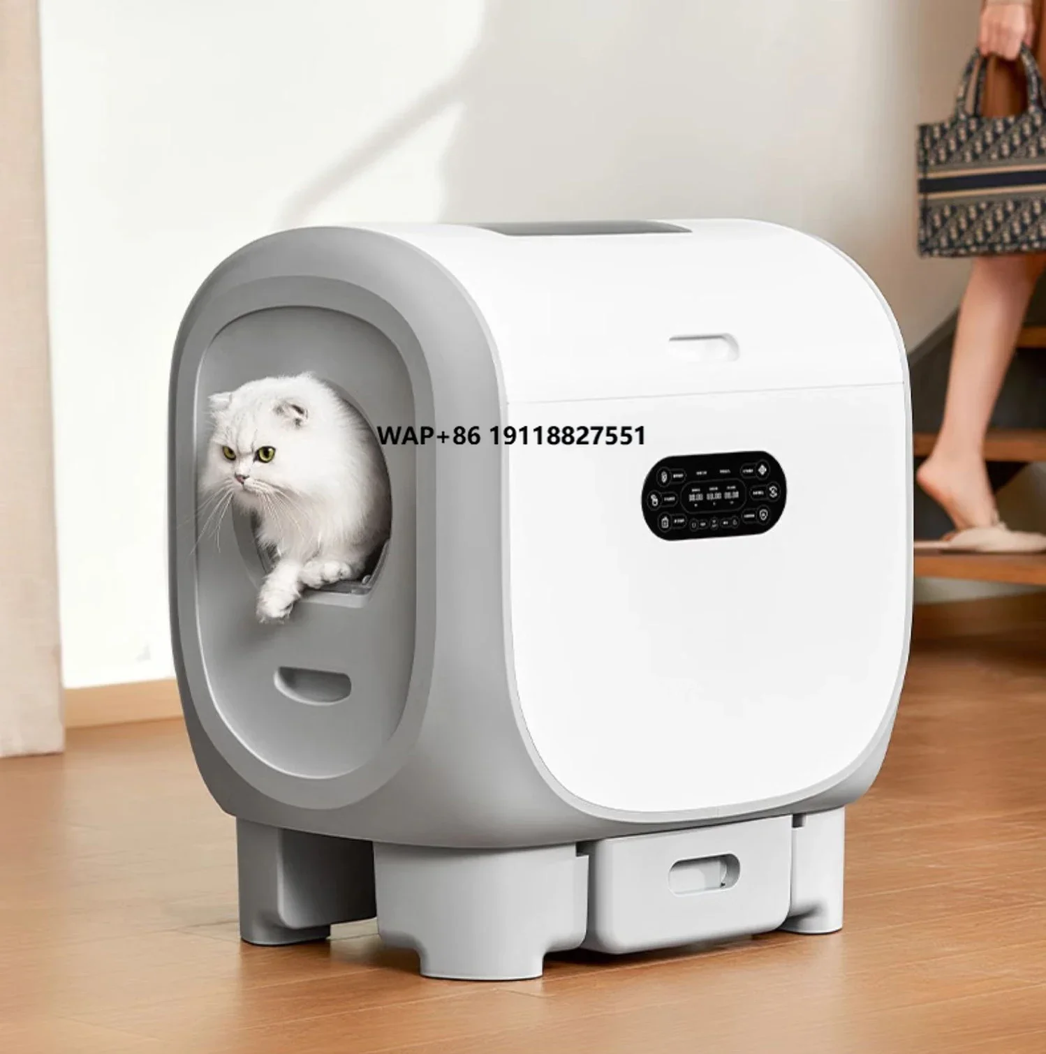 

Automatic Self-Cleaning Smart Cat Box with APP Control - Self-Cleaning Cat Box for Multiple Cats