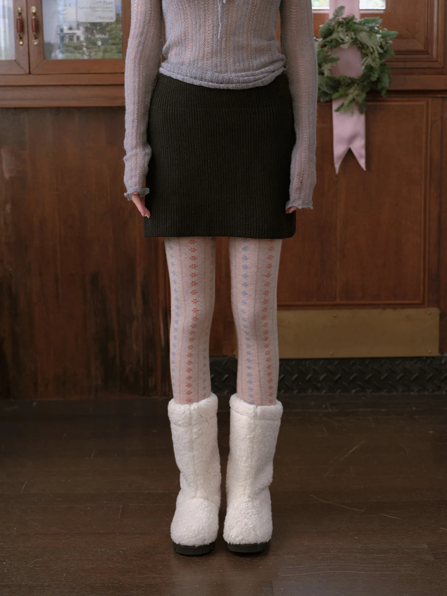 

DKZ Knitted Straight f Skirt Women's Autumn Winter Slim Fit ort Skirt Casual Sle mid Waist H pe Polyester Acrylic Ny...