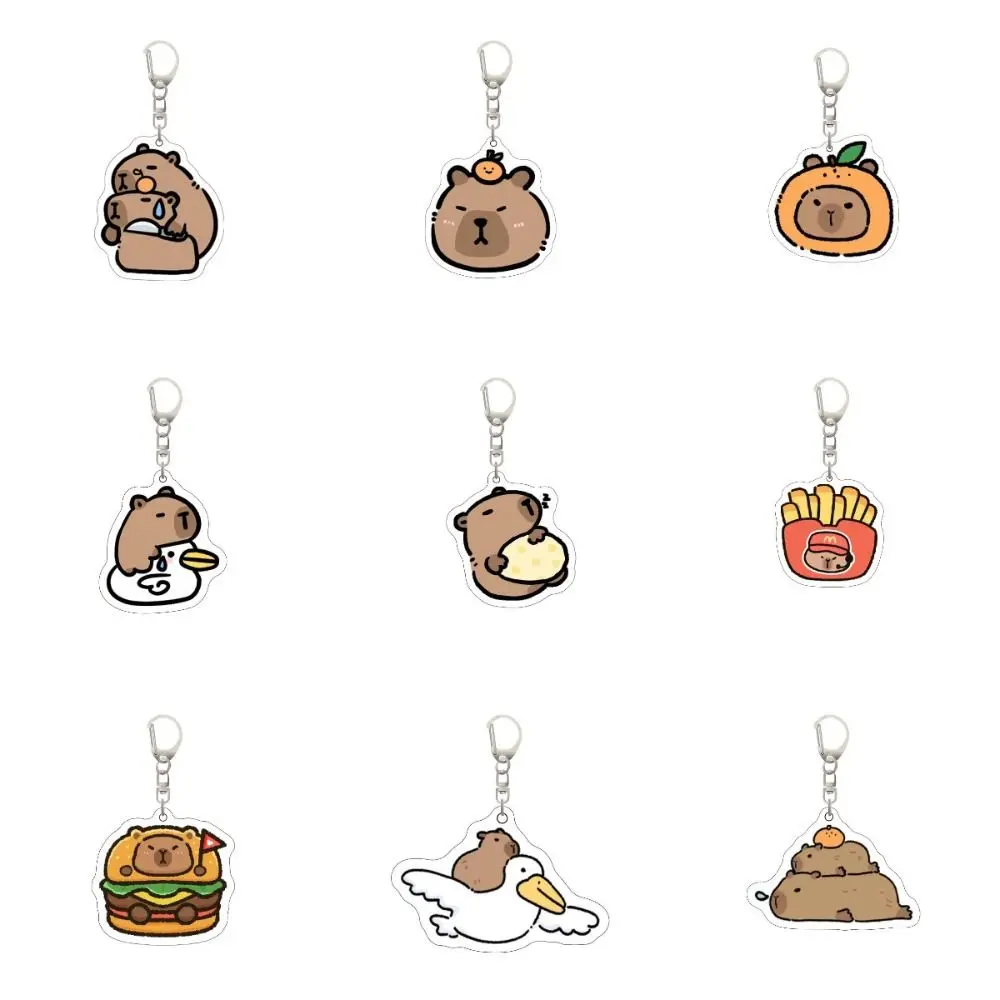 Acrylic Capybara Acrylic Keychain Hanging Accessory Cute Capybara Capibara Bag Hanging Funny Creative Kapibara Pendant Couple