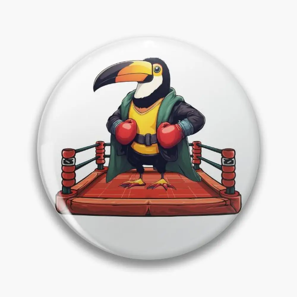 boxer toucan Pin Buttons Brooches  Jewelry Accessory Customize Brooch Fashion Lapel Badges