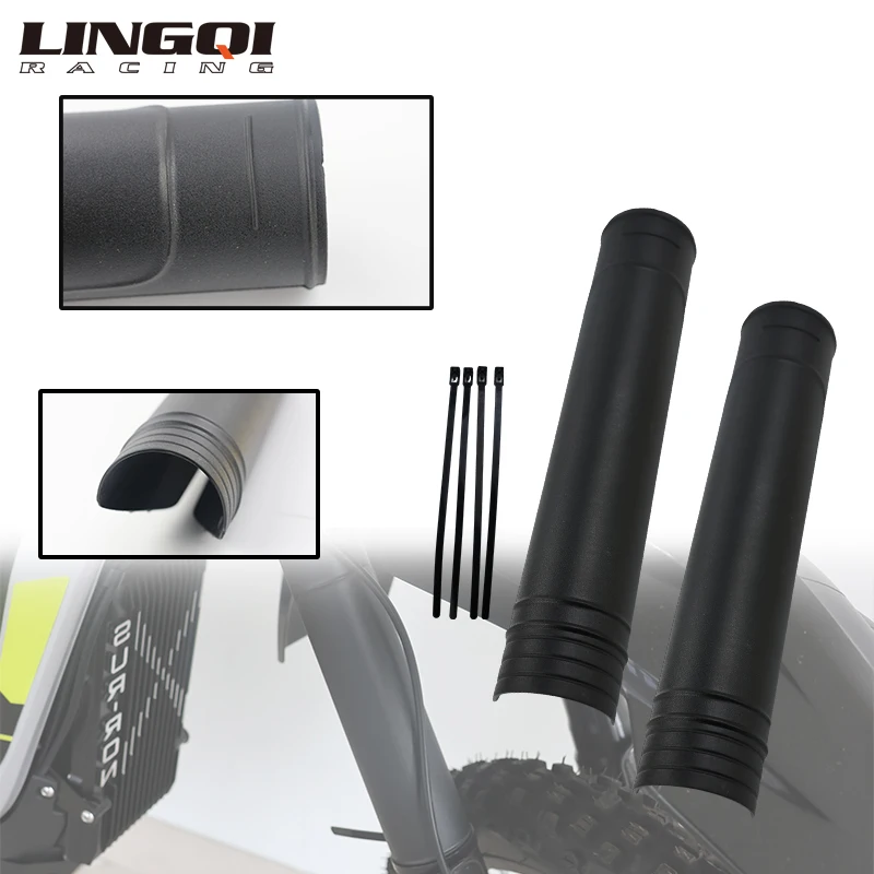 LINGQI RACING Plastic Shock Parts Fork Front Guard Covers Protector Wrap Covers For Dirt Pit Bike CRF KLX TTR Universal Moto