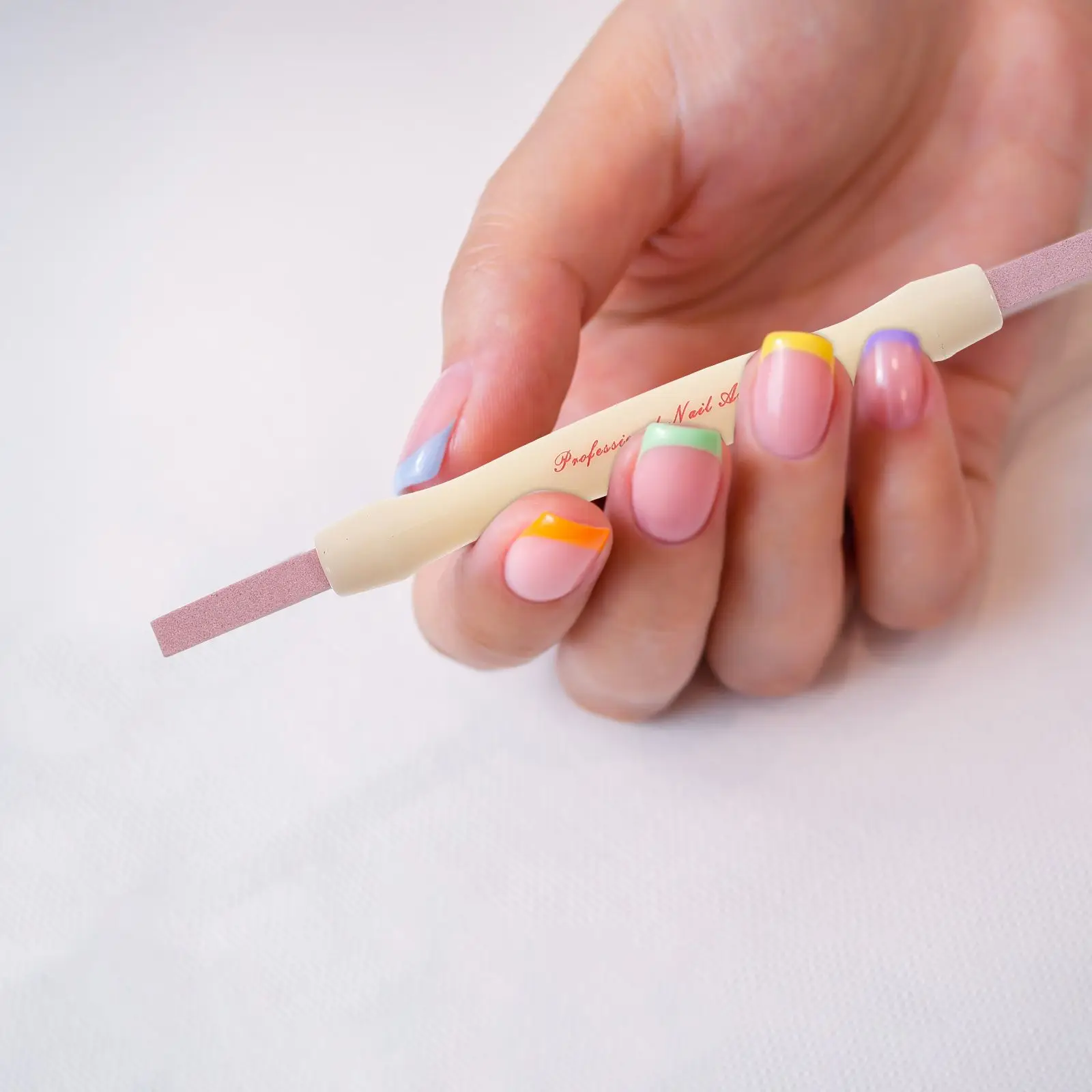 2Pcs Double Headed Pumice Rod Nail Buffer File Care Tool Manicure Scrub Buffing Polishing Pen Dead Skin Remove Trimmer Stick