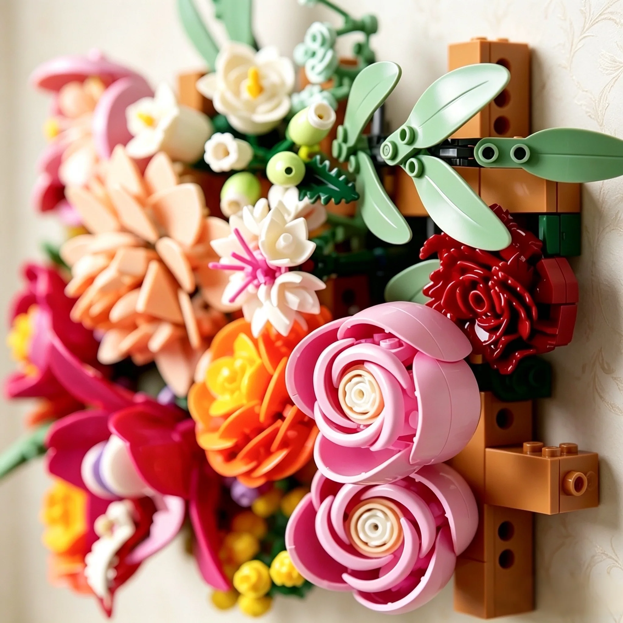 DIY Blumenstrauß-Bausatz Kreatives Künstliches Blumenarrangement Modellbau-Set Heim- und Bürodekoration Valentinstagsgeschenk