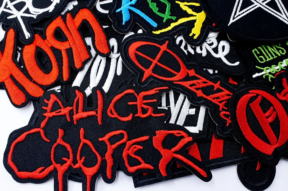 Band ROCK PUNK Stoffaufnäher zum Aufbügeln, Dekoration für Kleidung, Applikationen für Bekleidung, Heavy Metal – Detail 3