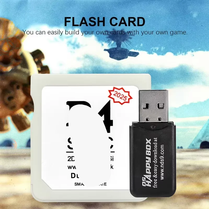 New 2025 R4 SDHC Adapter Secure Digital Memory Card Burning Card Game Card Flashcard Durable Material Compact Portable Flashcard