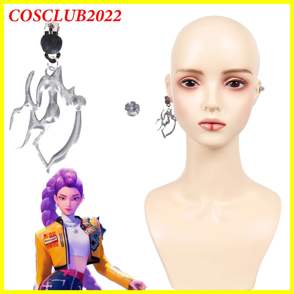 

Demon TV Hunters KPop Rumi Cosplay Earrings Goup Idol Ear Clips Headgear Halloween Outfits Costume Accessories Headwear Women