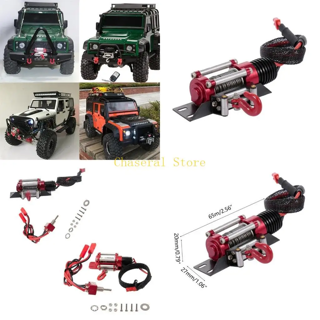 

E7CE Metal Automatic Winch System for 1:10 RC Crawler RC Car Spare Parts Accessories Metal Winch RC Car Spare Parts
