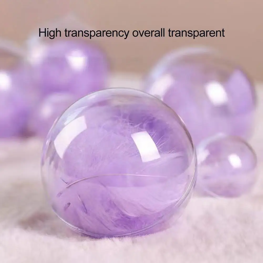 Plastic Christmas Ornament Fillable Plastic Ball Ornaments Transparent Shatterproof Hanging Decorations Diy Craft for Christmas