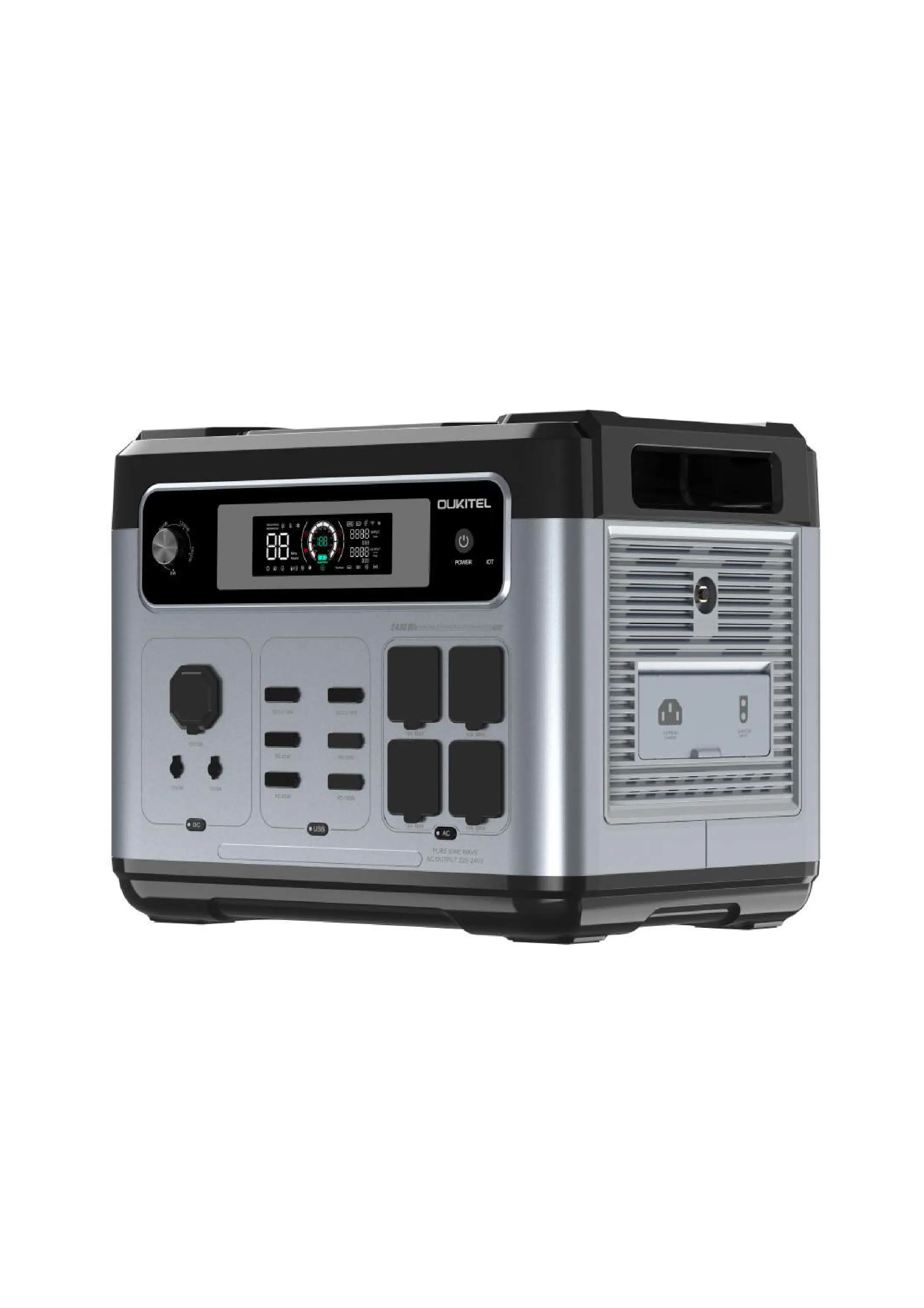 OUKITEL P2400 Portable Power Station 2400W 2048Wh LiFePO4 Solar Generator Camping RV Home Emergency Power