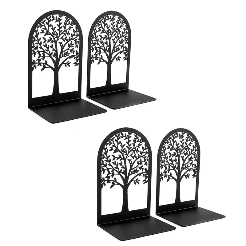 Sujetalibros de Metal para libros pesados, soportes modernos de árbol para estantes, soporte para libros para el hogar y la Oficina