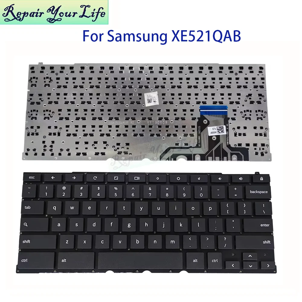 US Laptop Keyboard For Samsung Chromebook Plus XE521QAB XE521QAB-K01US USA English Replacement Keyboards New BA5904281A SSM17L5