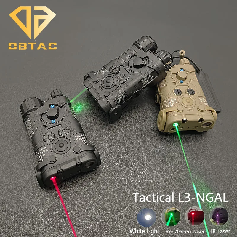 

SotacTactical NGAL Red Green Laser Sight IR Pointer Strobe LED Light Airsoft Torch PEQ15 Laser DBAL Hunting Weapon Flashlight