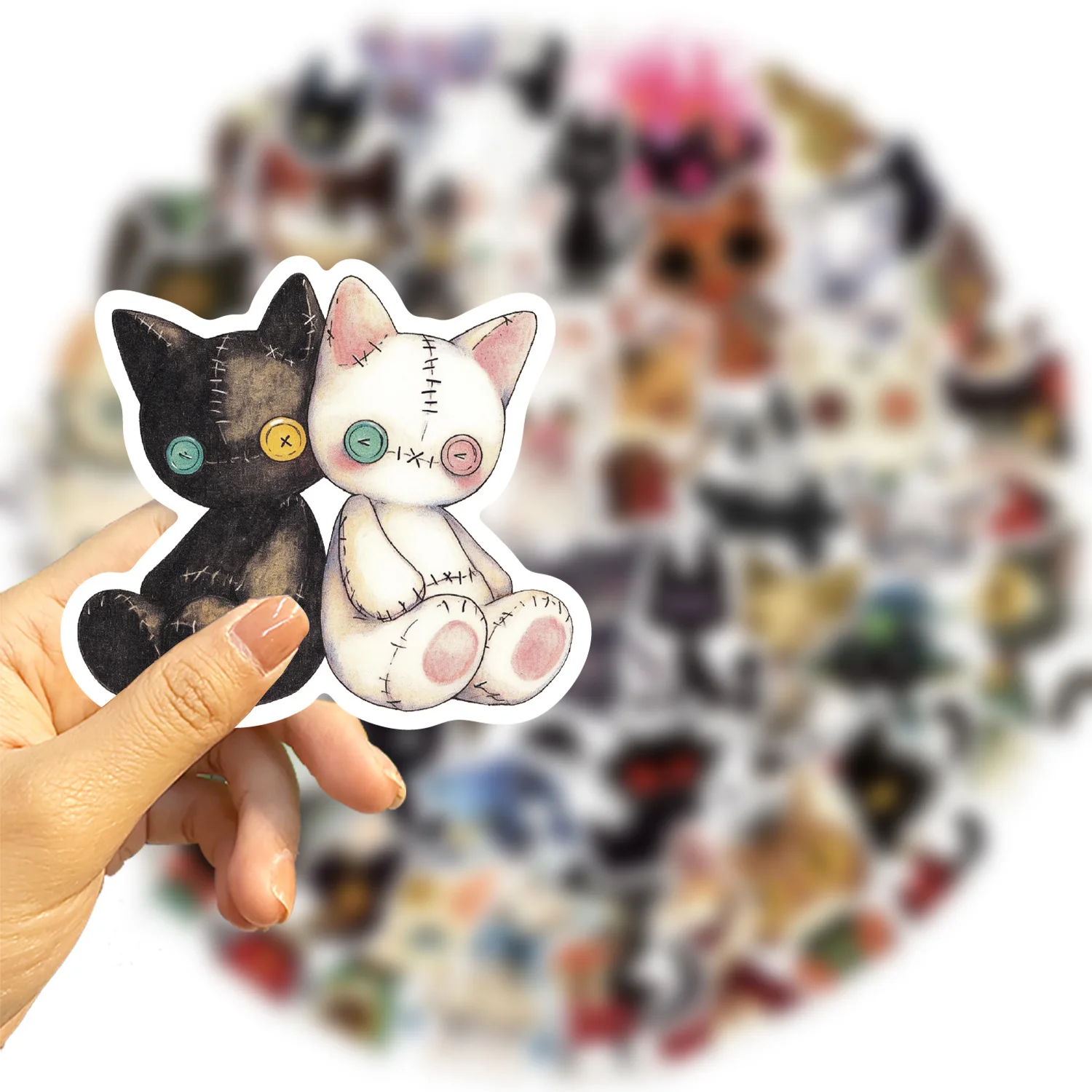50/100PCS Gothic Raar Kat Graffiti Stickers Decoratieve Gitaar Notebook Bagage DIY Waterdichte Briefpapier Stickers